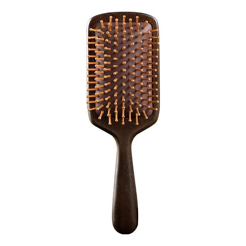 Brosses et peignes à cheveux généreux de grande taille en bois de santal doré avec solution de finition Cushion Broken