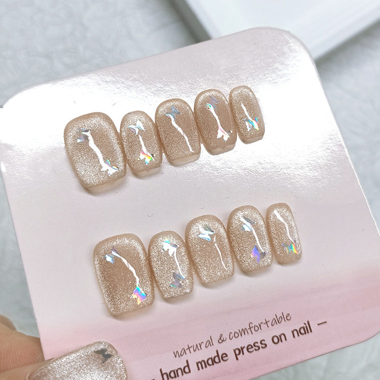 Patch UV Crystal Cat's Nail Art Split Code en dix pièces