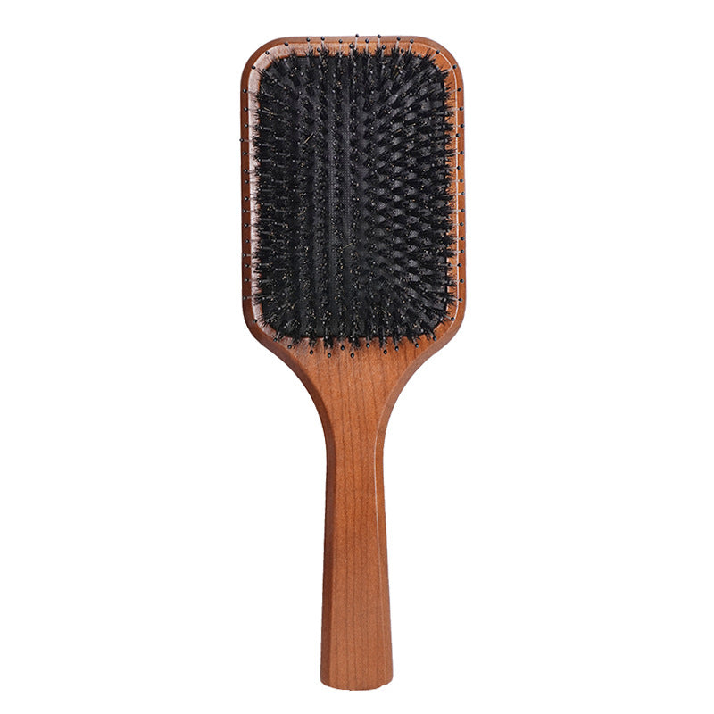 Wood Bristle Nylon Massage Cushion Straight Hair Brushes & Combs