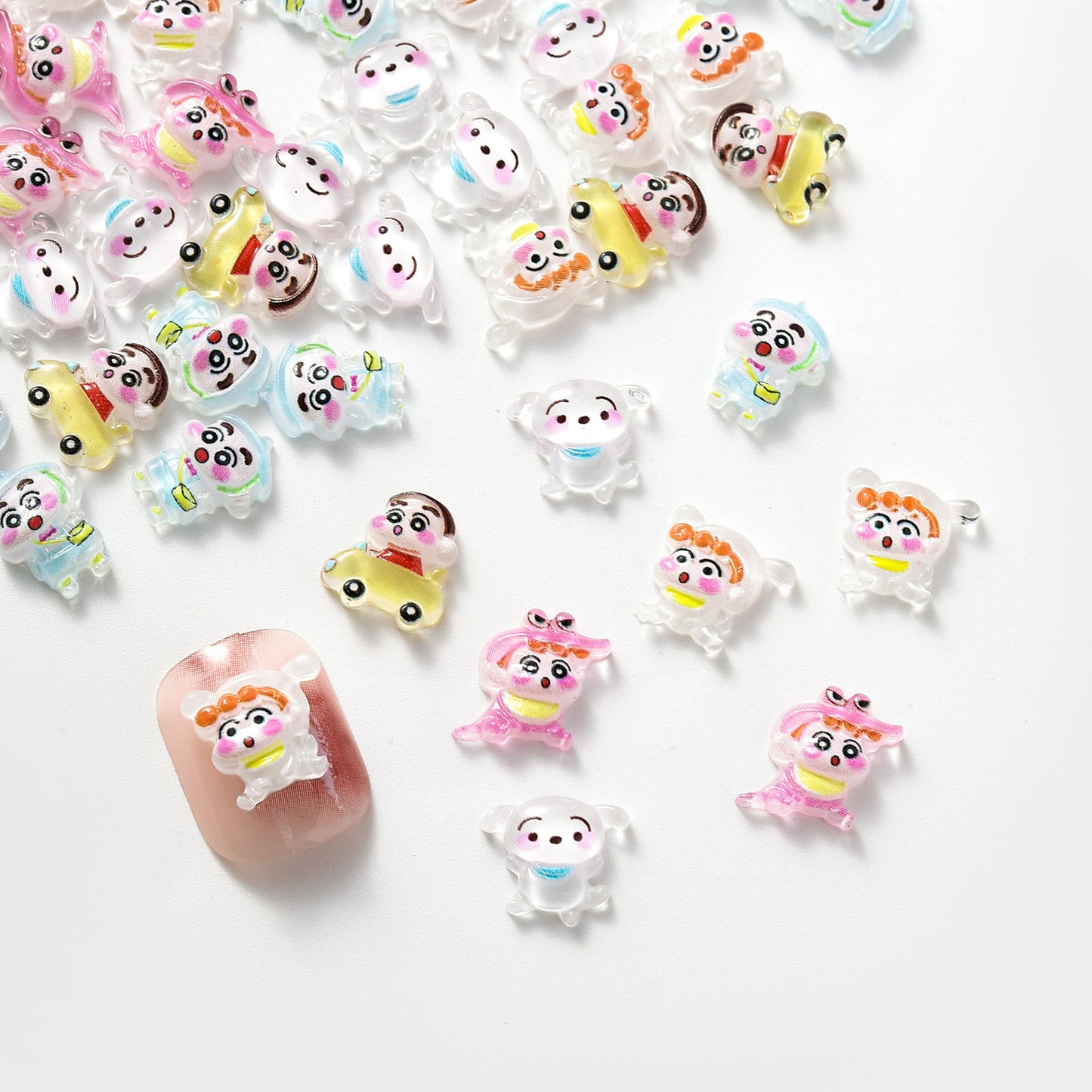 Crayon Cartoon Ornament Funny Story Doll Nail Care Nail Art