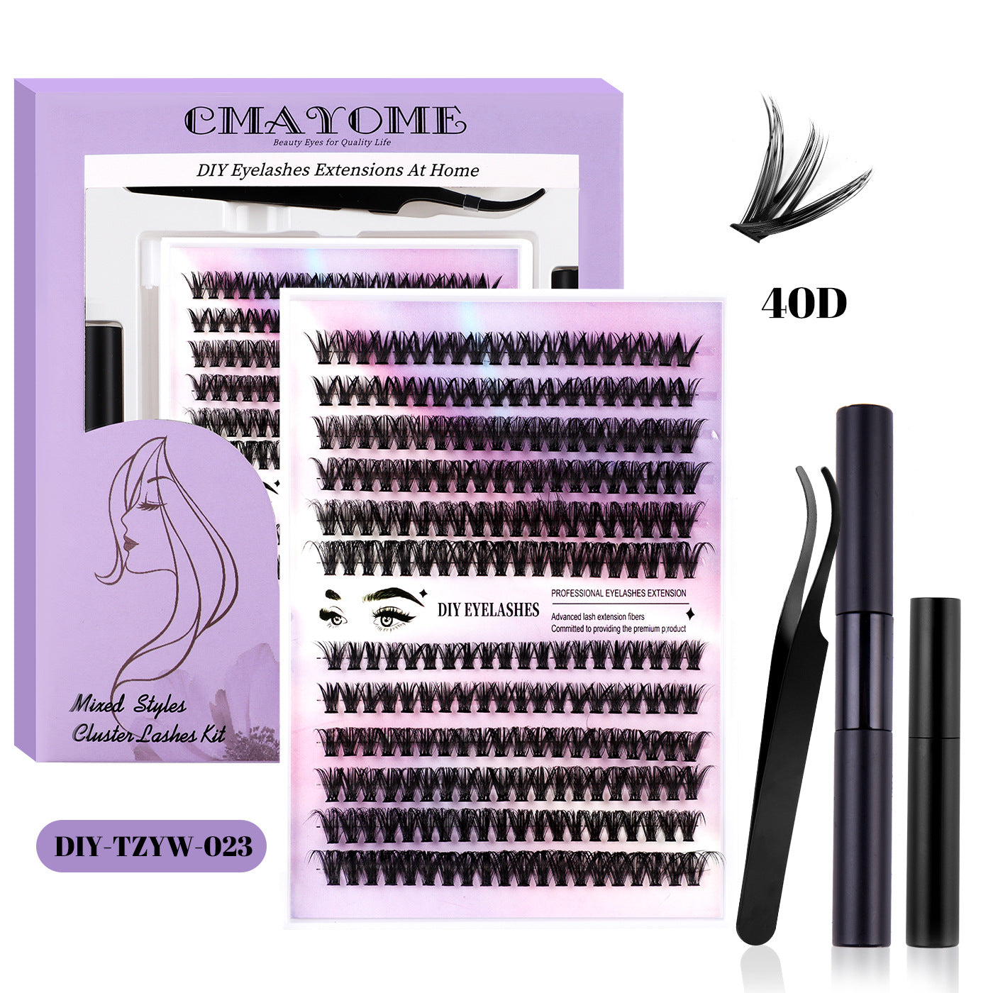 Hot Melt Segmented Eyelashes Combination Large False Lashes