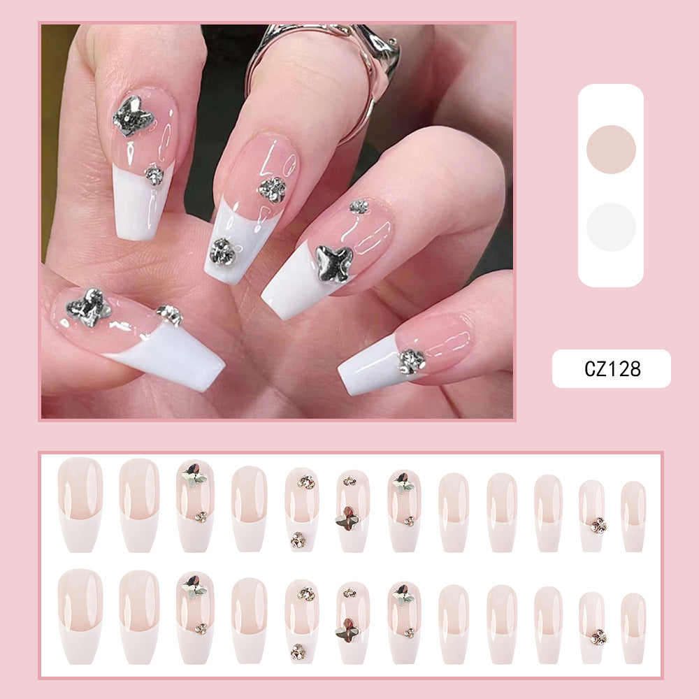 Pièce de beauté longue et faite à la main en forme de papillon pour nail art