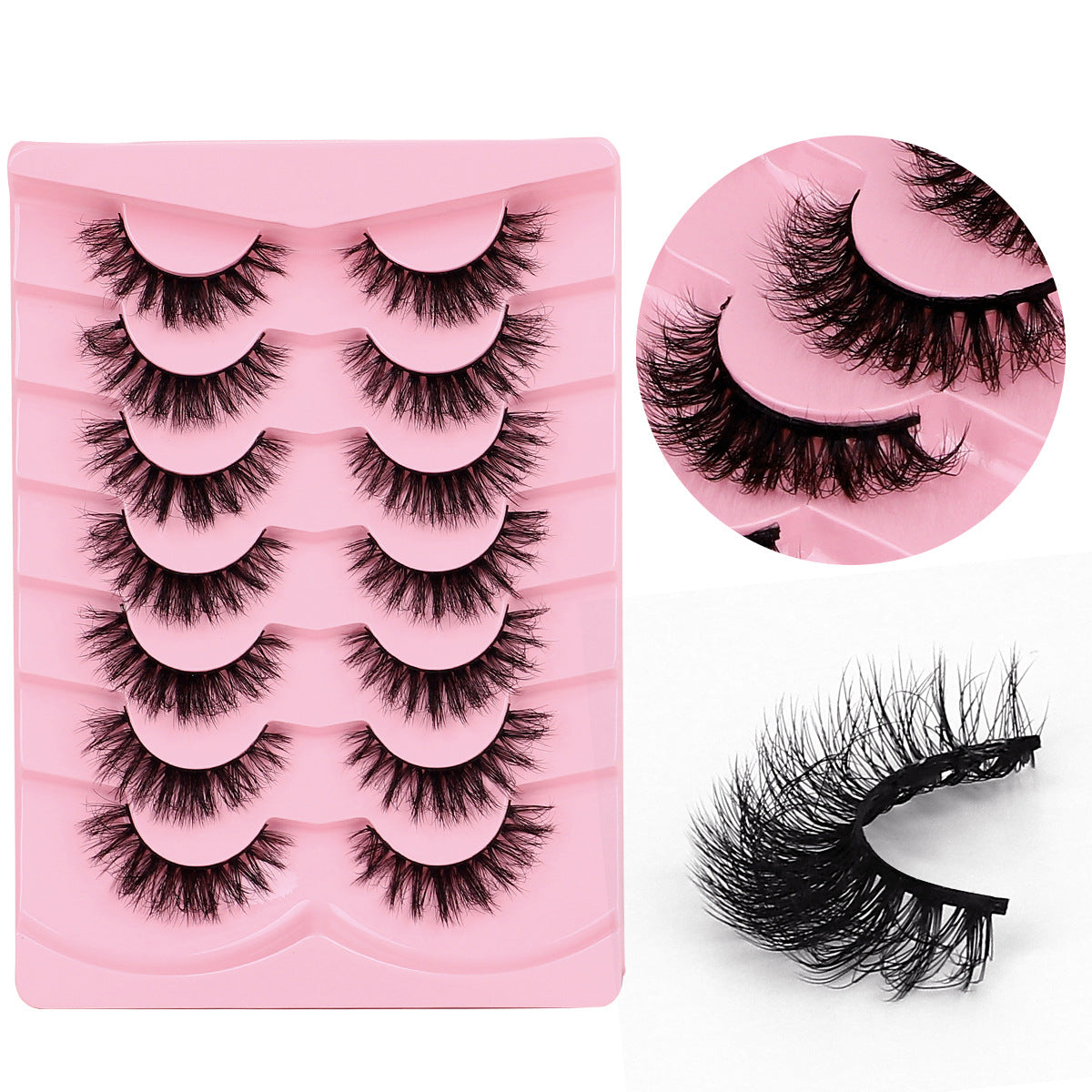 Curly Russian Eyelashes Fluffy Thick Three-dimensional False Lashes