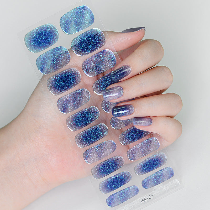 Solid Color Second Generation Flash Uv Nail Stickers