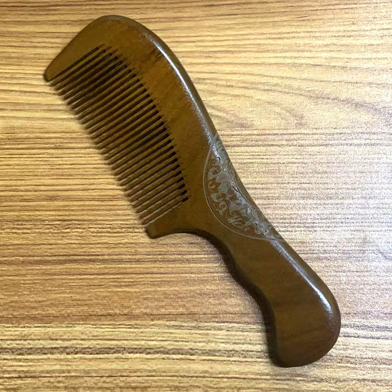 Brosses et peignes à cheveux en bois de santal doré pour le massage