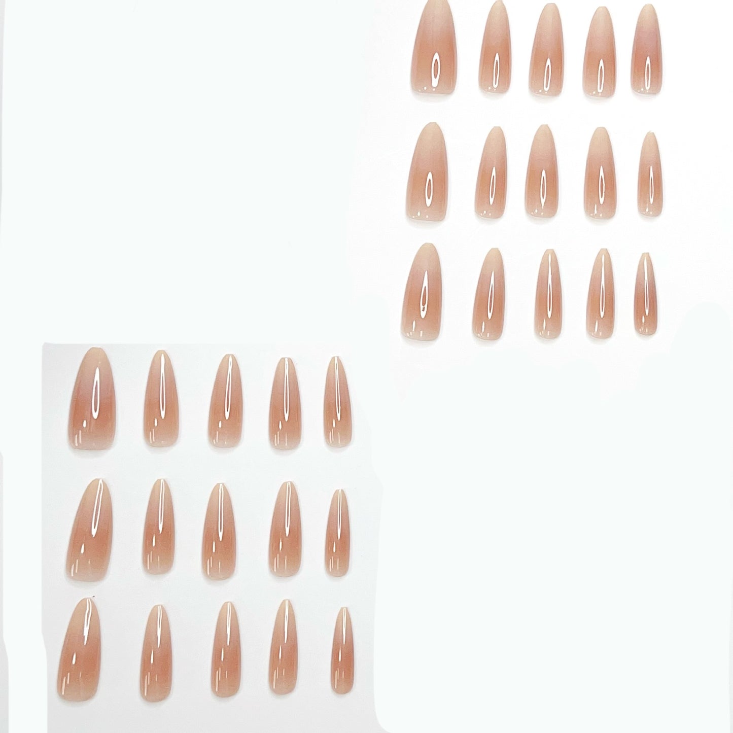 Handmade Wear Manicure Long Almond Milk Cover Popular Beautiful Nail Stickers