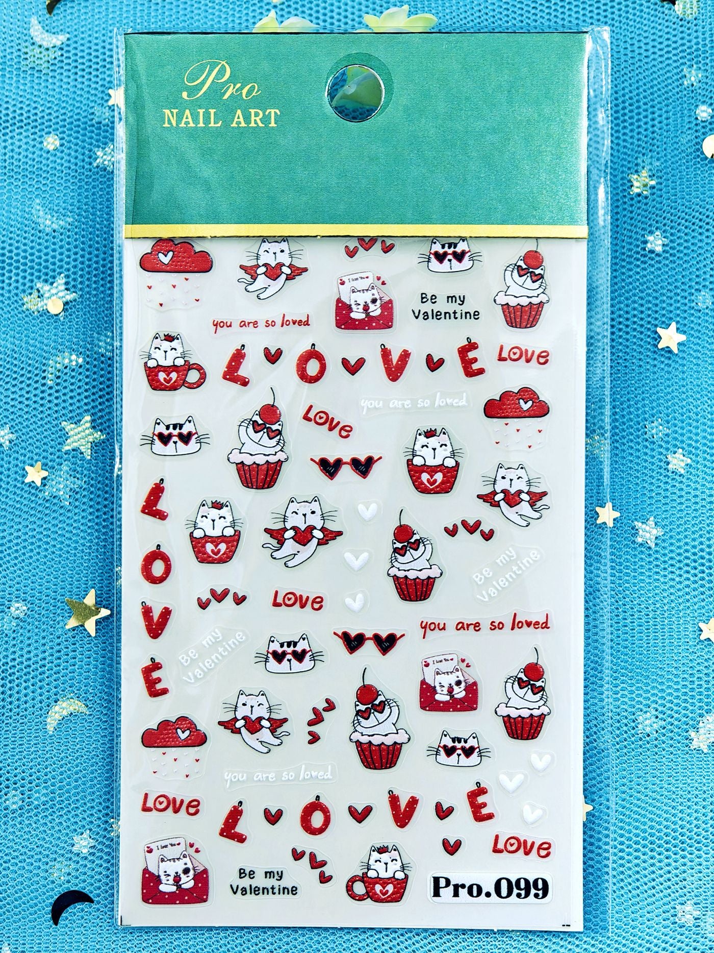 Love Valentine's Day Cartoon Phoenix Beauty Nail Stickers