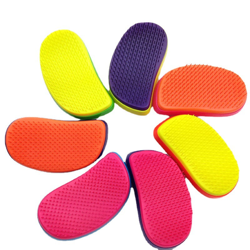 Brosses et peignes à cheveux lisses en plastique portables pour coiffure et massage