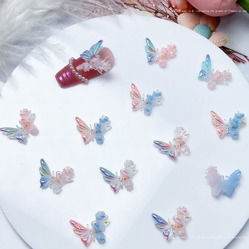 Butterfly Ornament Luminous Jewelry Super Fairy Nail Care Nail Art