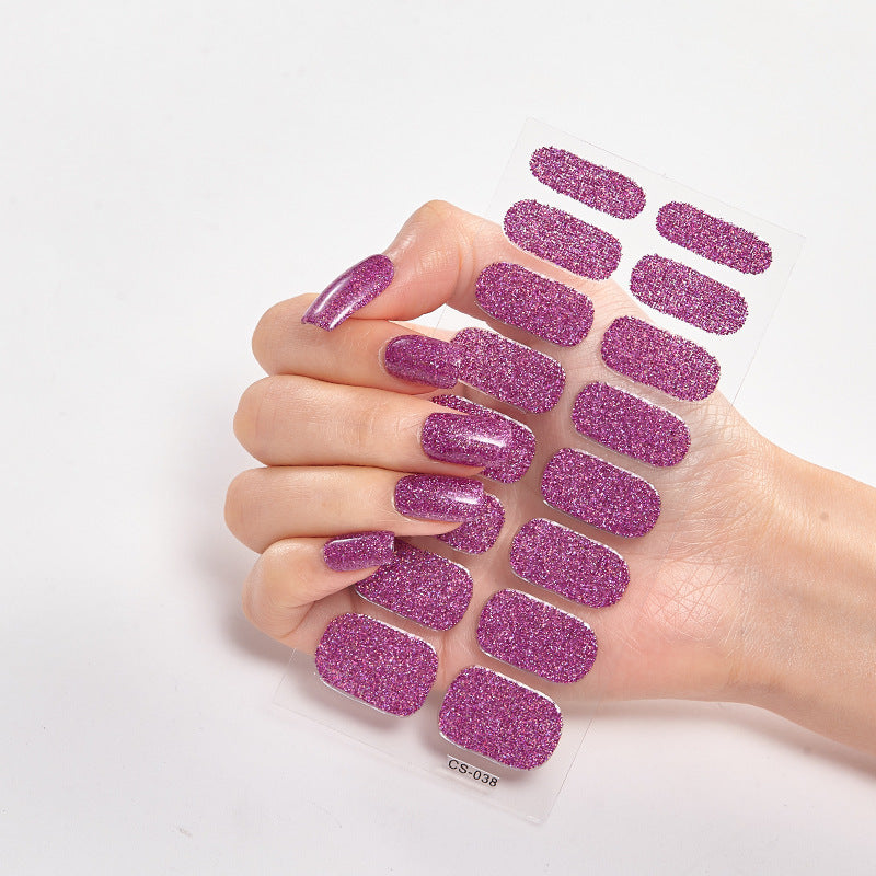 Full Solid Color Small Simple Film Nail Stickers