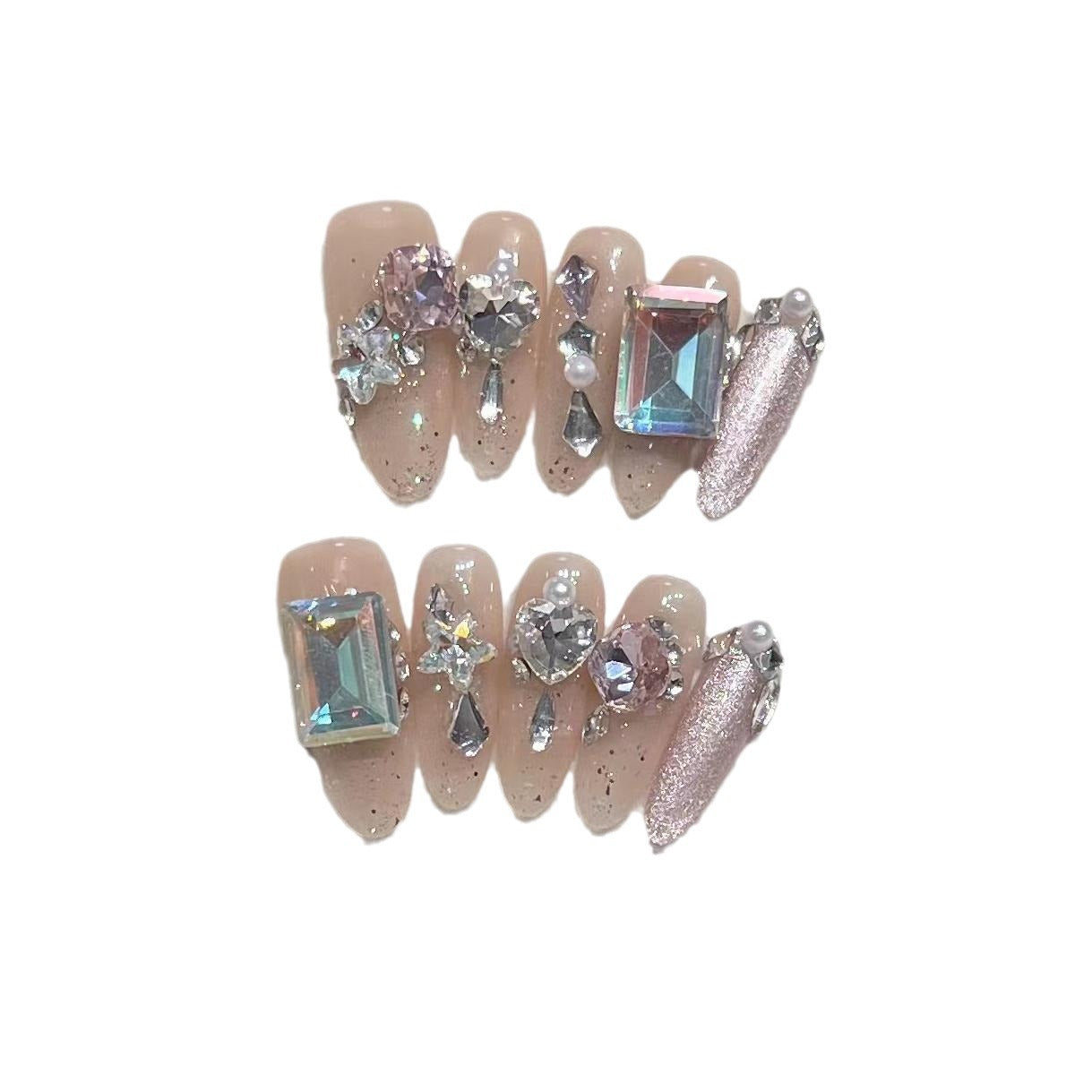 Rhinestone Ball Diamond In The Debris Nail Stickers