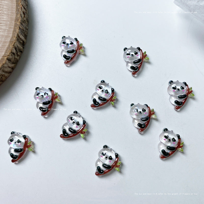 Style Ornament Cute Little Panda Cartoon Nail Care Nail Art