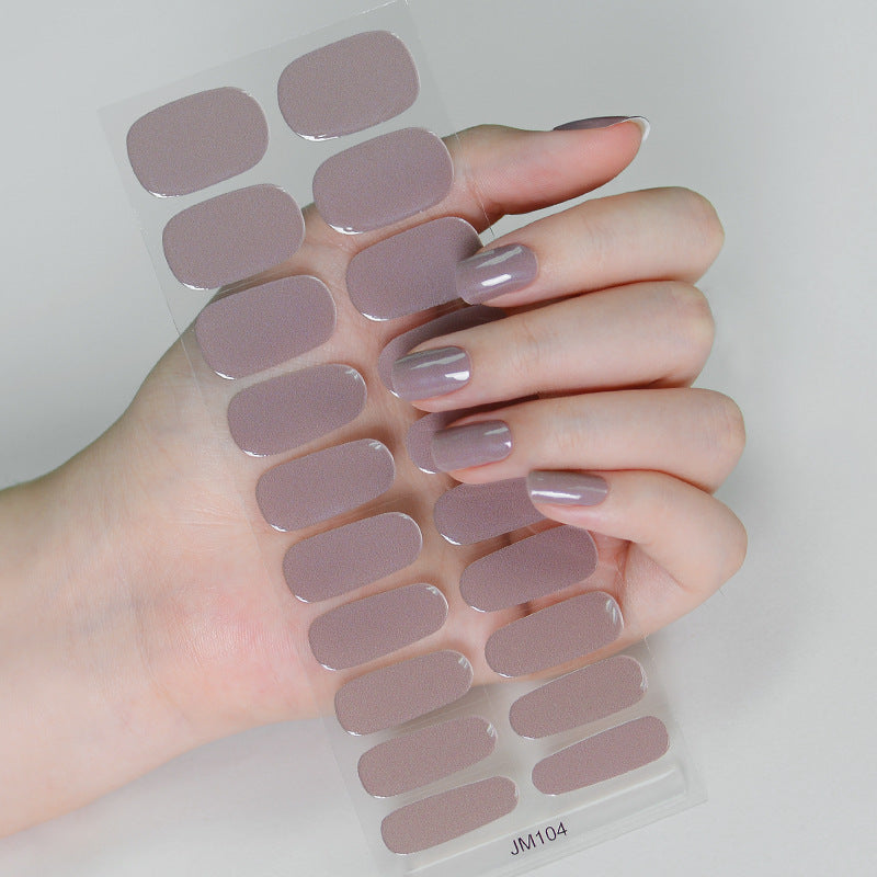 Solid Color Second Generation Flash Uv Nail Stickers