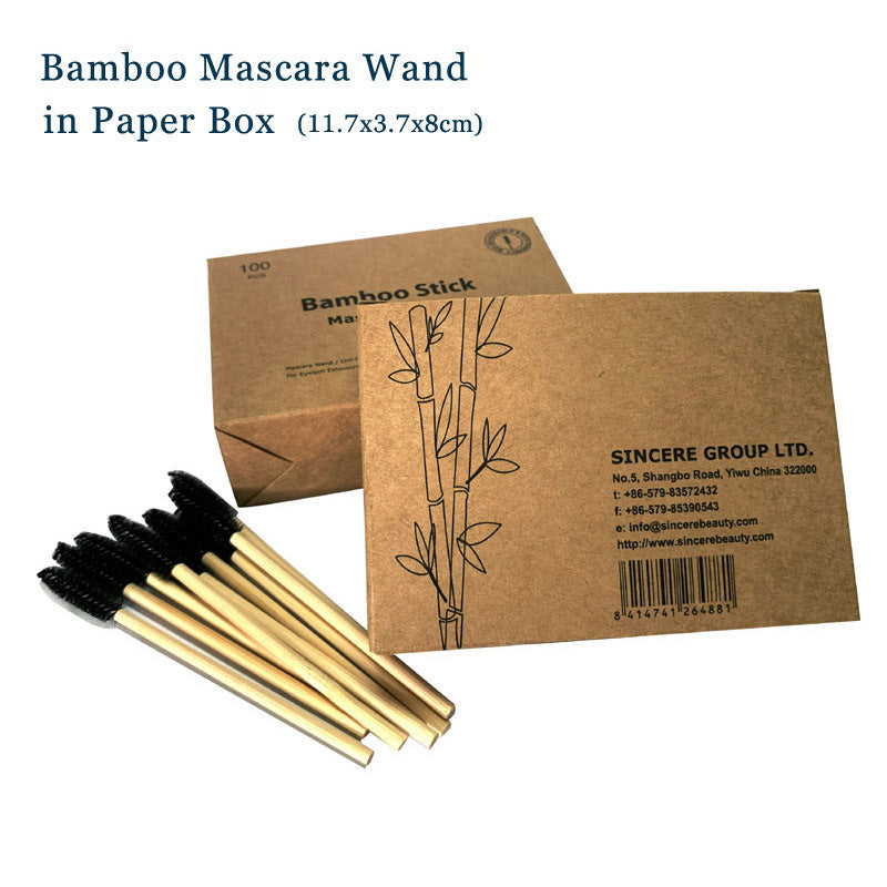 Disposable Bamboo Handle Mascara Brush Grafting Makeup Brushes Accessories