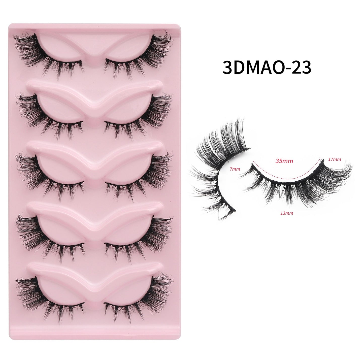 Five Pairs Of Cat Eyelashes Thick False Lashes