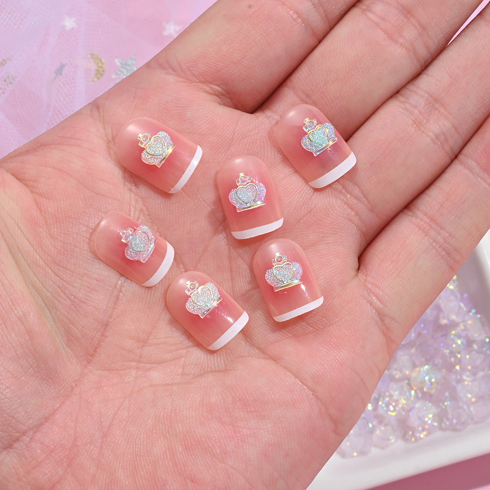 Ornament Deer Crown Colorful Three-dimensional Fingernail Nail Care Nail Art