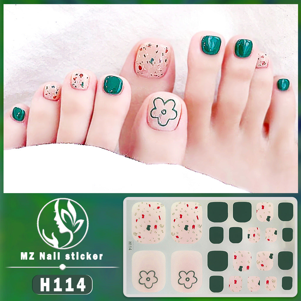 Feet Paper Imitation Diamond Waterproof Durable Nail Stickers