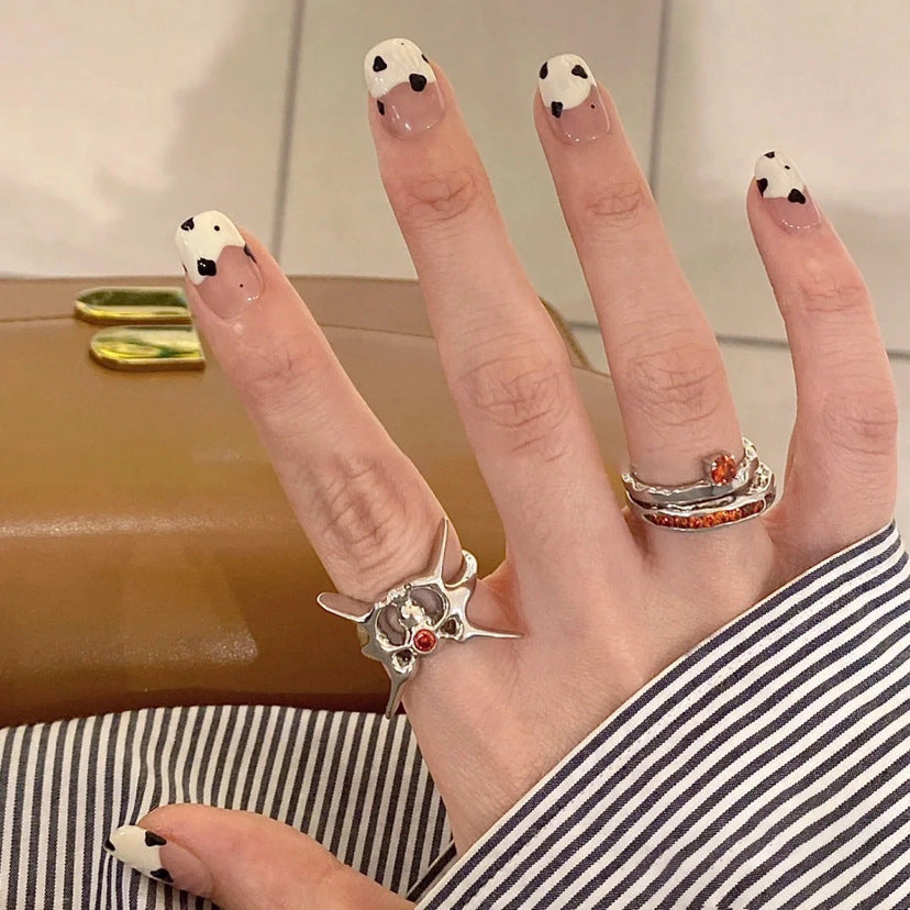 Cute Cows Pattern Hand Painted Artistic Nail Stickers