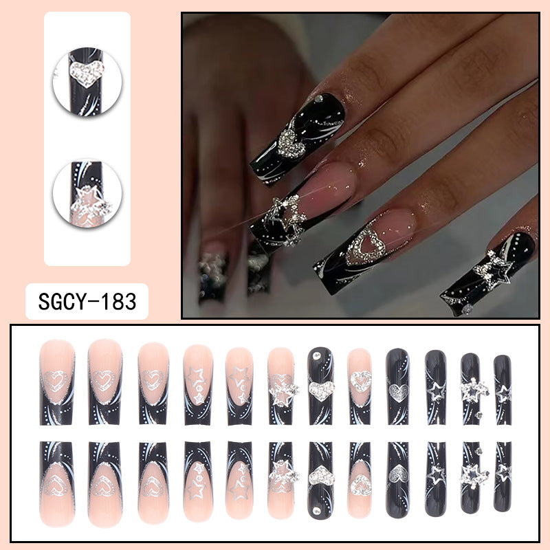 Style de pointe longue Porter des pointes chaudes Nail Art