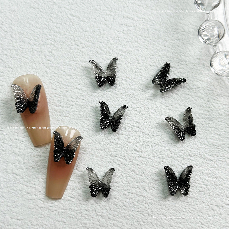 Flash Butterfly Ornament Two-color Luminous Small Nail Care Nail Art