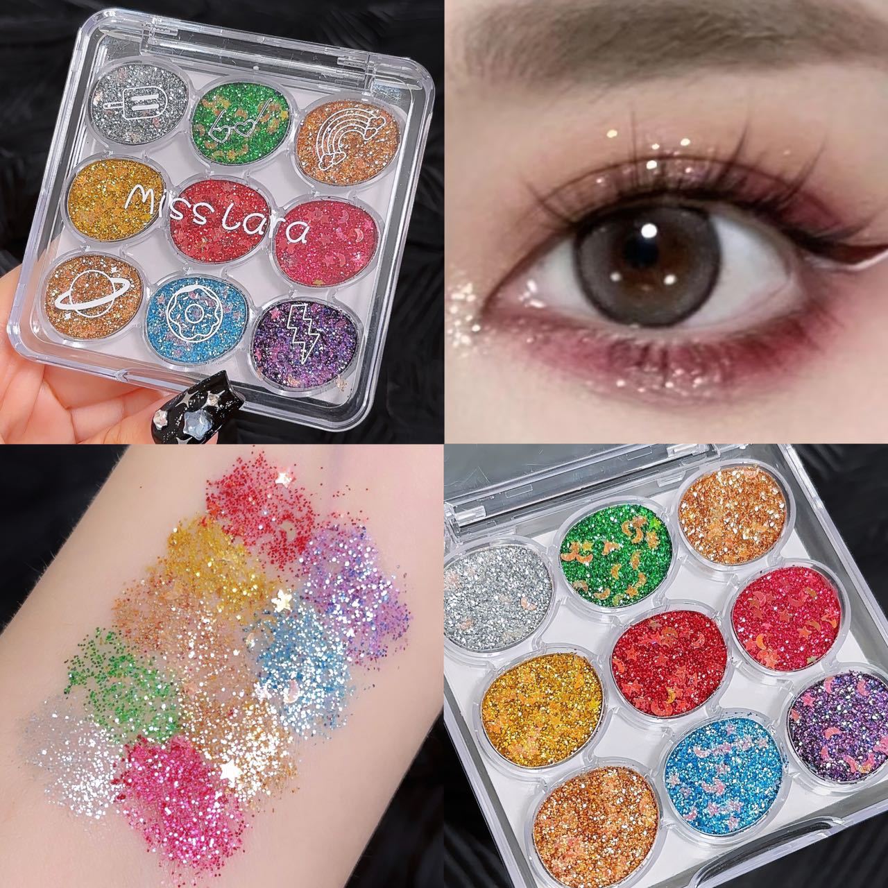 Plate Gel Super Shiny Crystal Stage Shimmer Sequins Special Eyeshadow