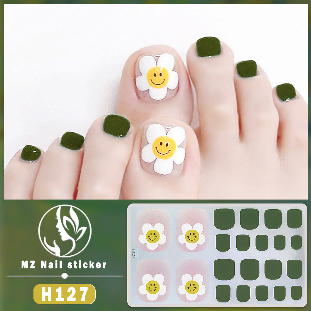 Feet Paper Imitation Diamond Waterproof Durable Nail Stickers