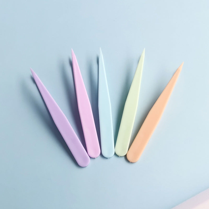 Macaron Color Tweezers Handmade Manicure Journal Makeup Accessories