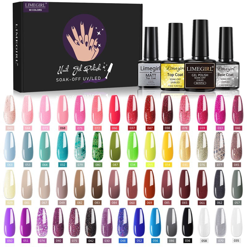 Ensemble d'outils amovibles pour ongles UV avec gel de manucure coloré