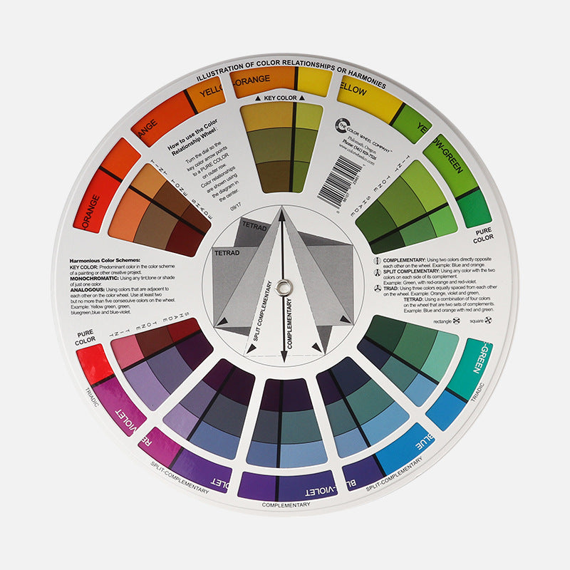 Carte de couleurs Roue de correspondance des pigments Accessoires de maquillage de blanchiment