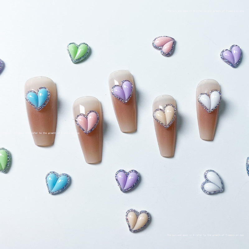 Distributeur de colle en forme de cœur Flash Fart Peach Heart Nail Care Nail Art