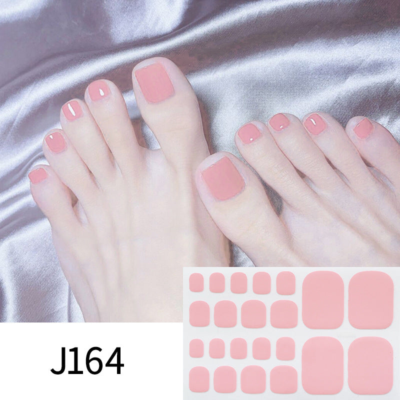 Foot Full Monochrome Toe Solid Color Nail Stickers