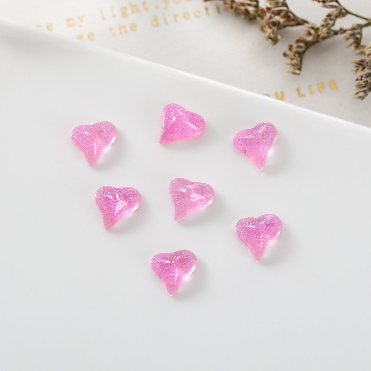 Heart Ornament Ice Transparent Color Gilding Nail Care Nail Art