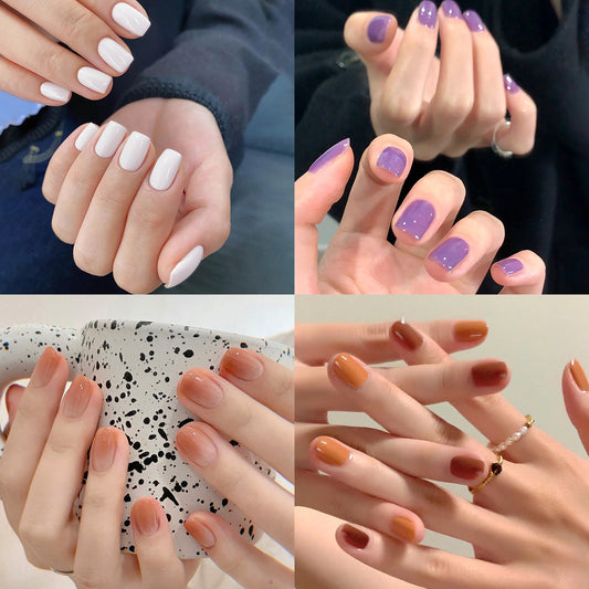 Simple Solid Color Collection Gentle Gradient Nail Stickers