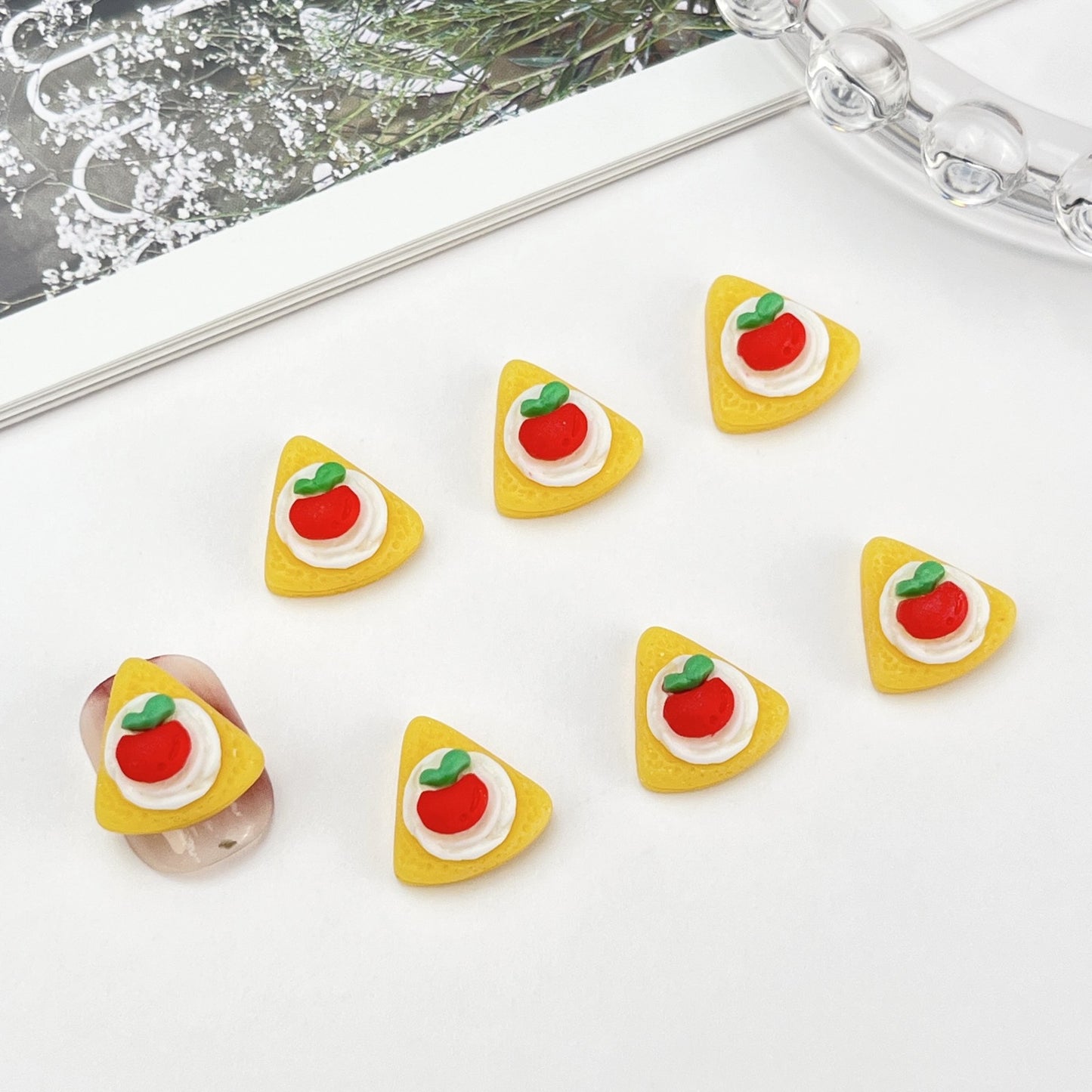 Candy Toy Cake Ornament Cute Three-dimensional Fruit Pizza Nail Care Nail Art