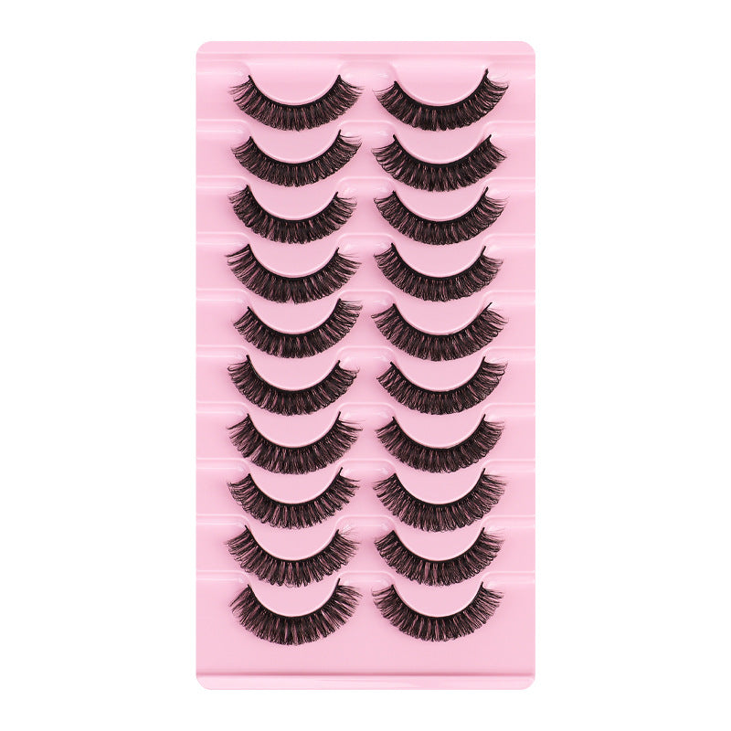 With Dense Curvature Eyelash Pairs Of Chemical Fiber False Lashes