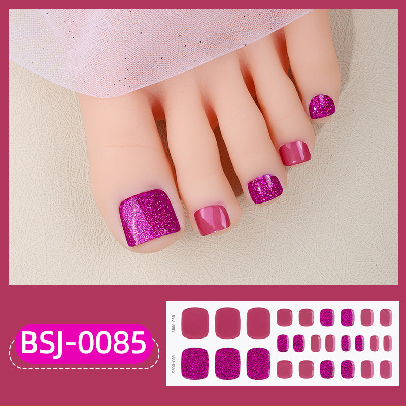 Foot Flash Pure Onion Jump Color Nail Stickers