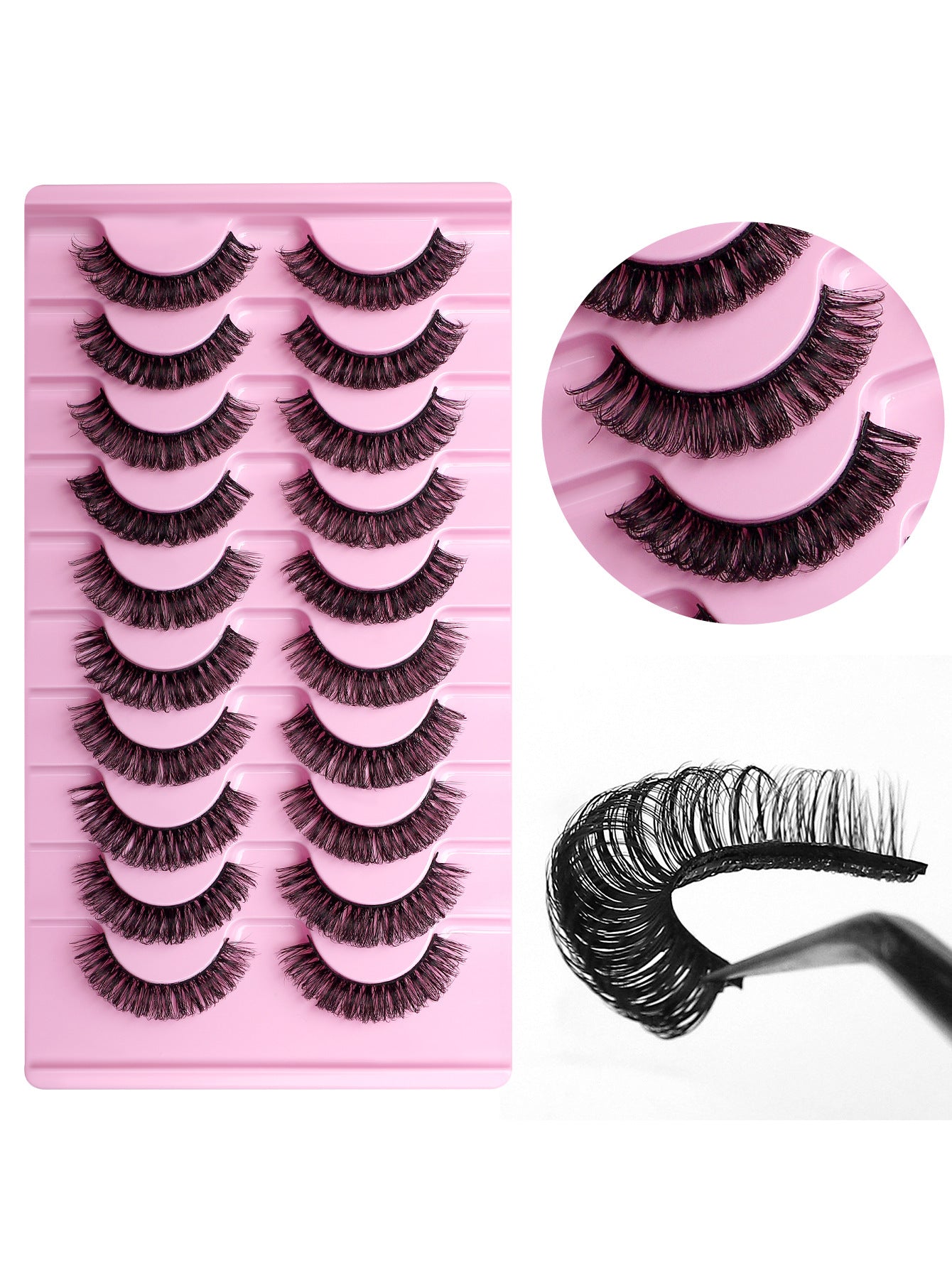 Curly Russian Eyelashes Fluffy Thick Three-dimensional False Lashes