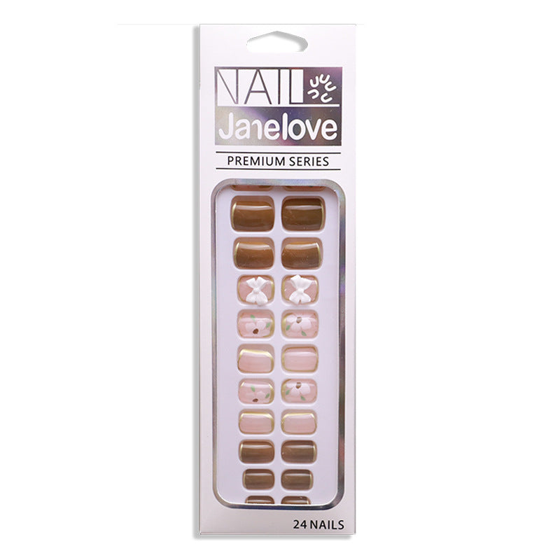 Faux ongles courts et doux, nail art portable