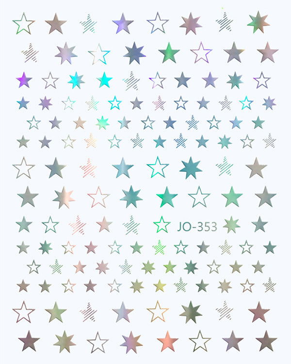 Flash Five-pointed Star For Wear Macaron Nail Stickers