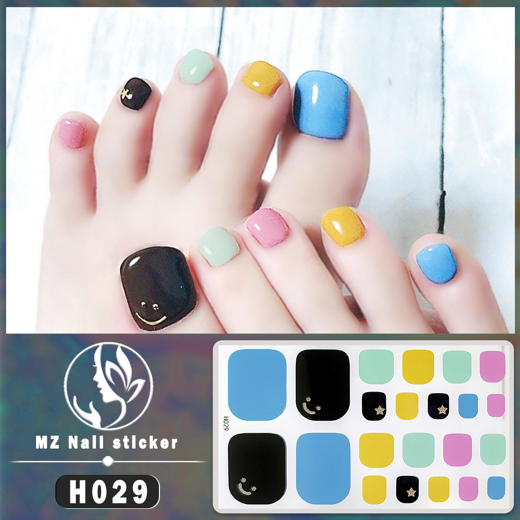 Feet Paper Imitation Diamond Waterproof Durable Nail Stickers