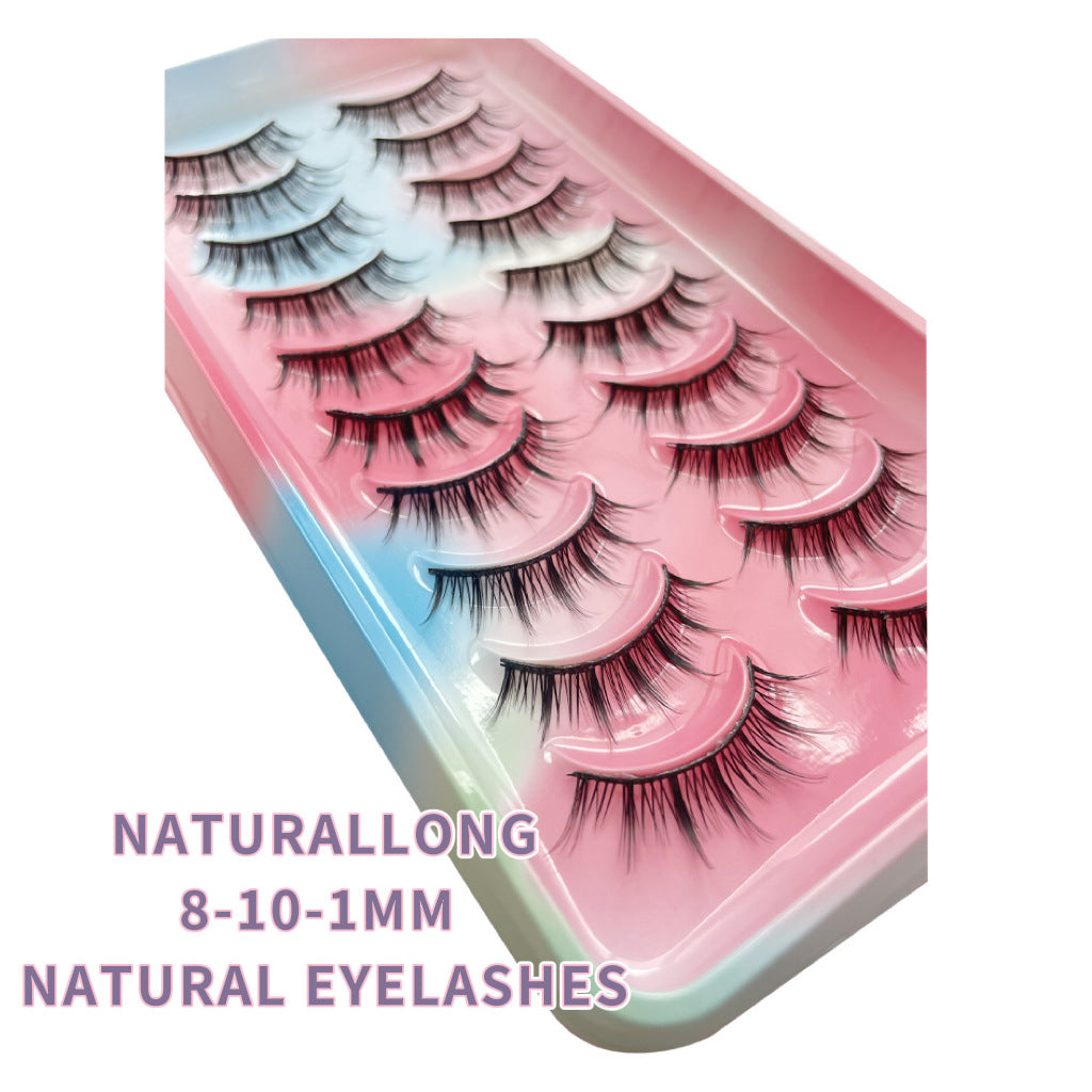 Dix paires de faux cils naturels doubles