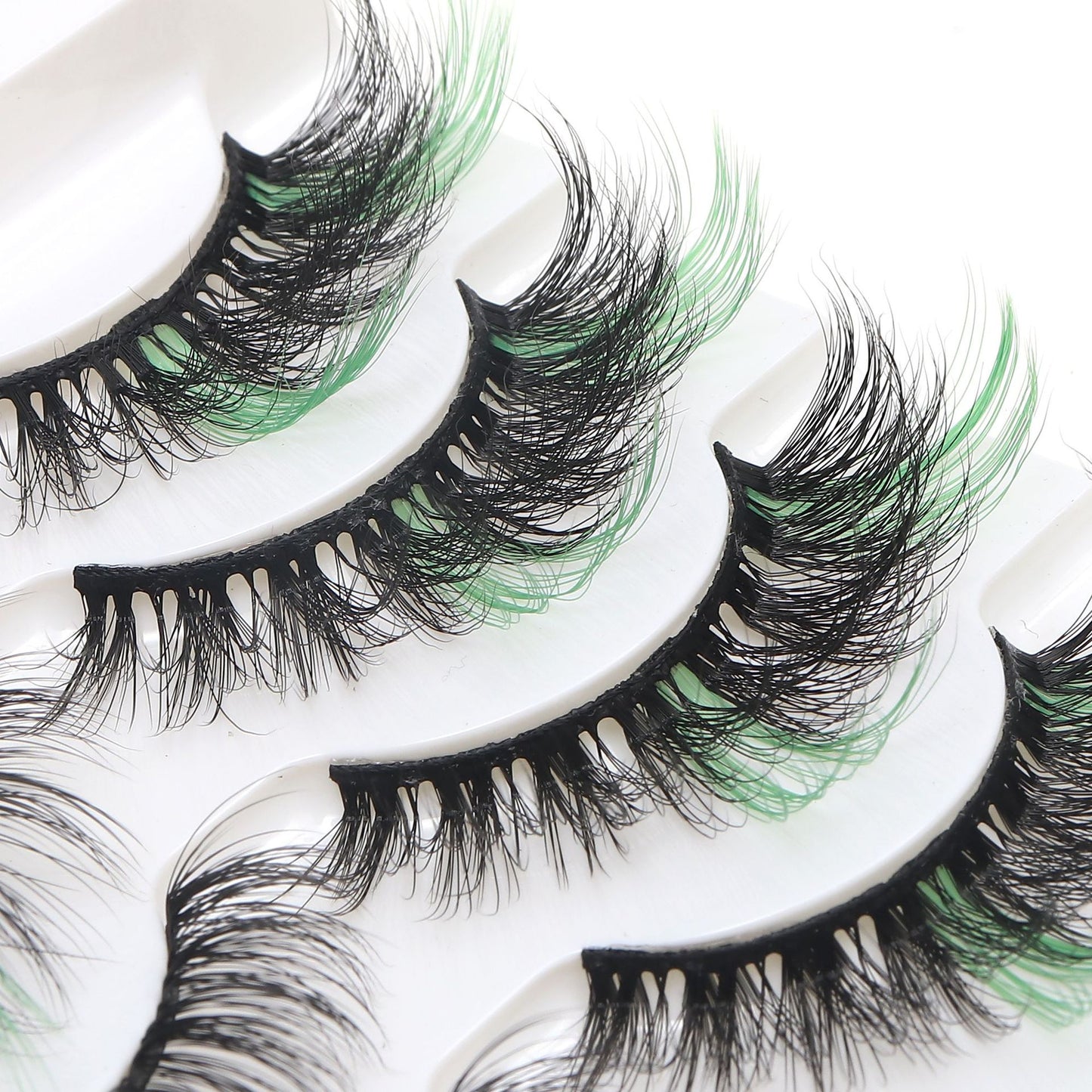 Pairs Of Colored Eyelashes Messy Thick False Lashes