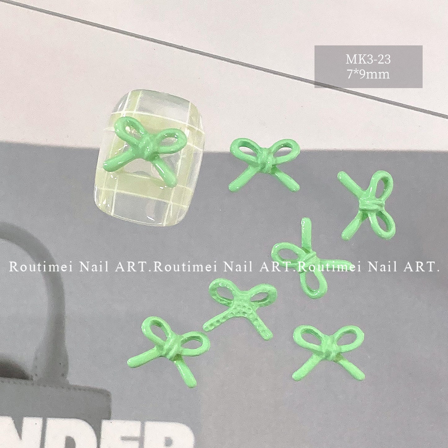 Ornement Nœud avec cristal brillant Bronzage Soins des ongles de haute qualité Nail Art