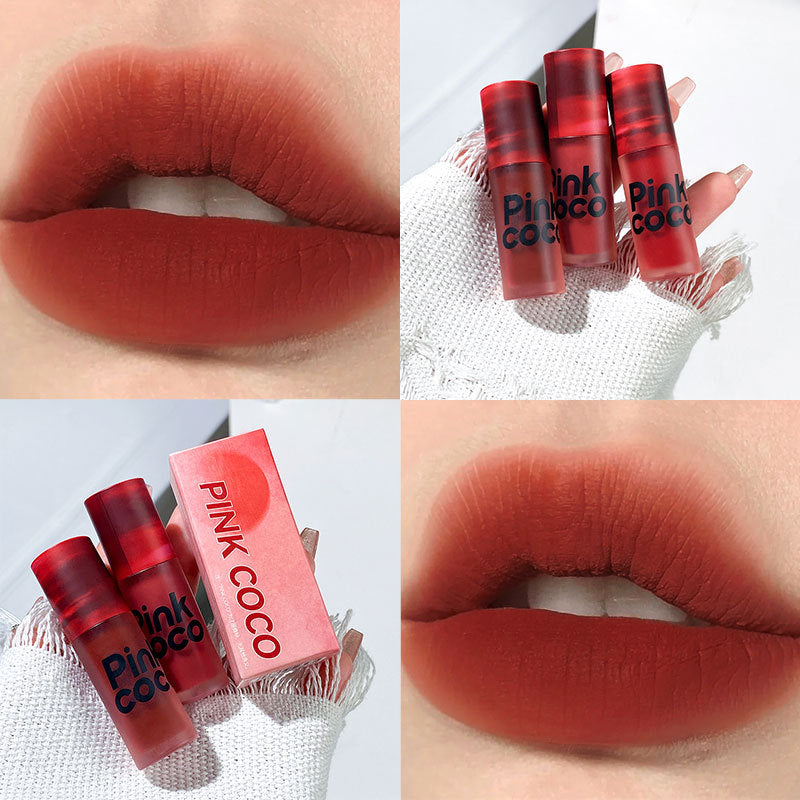 Sunset Soft Yarn Lacquer Red Brown Lip Glosses