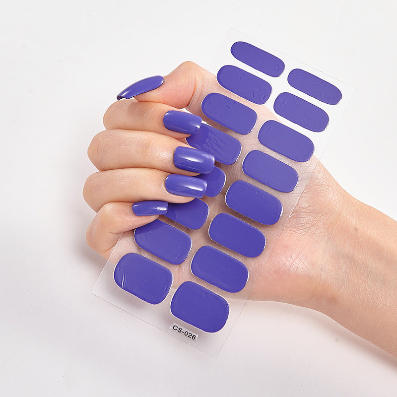 Full Solid Color Small Simple Film Nail Stickers