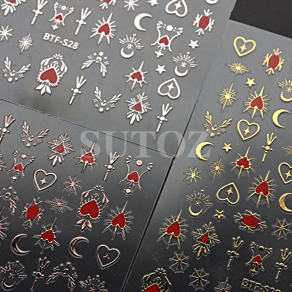 Series Popular Star Moon Adhesive Decoration Nail Stickers