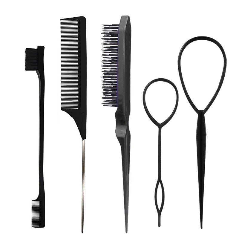 Highlight Tail Double-headed Eyebrow Brush Steel Needle Puller Pin Hair Brushes & Combs