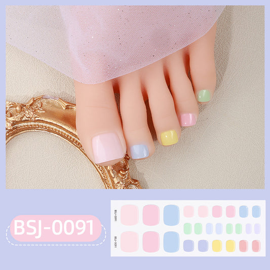 Foot Flash Pure Onion Jump Color Nail Stickers