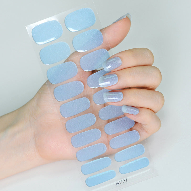 Solid Color Second Generation Flash Uv Nail Stickers