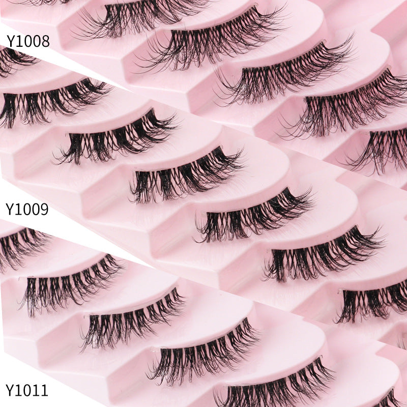 Women's Half Eyelashes Sheer Root Team Anchor Beauty Style Natural False Lashes